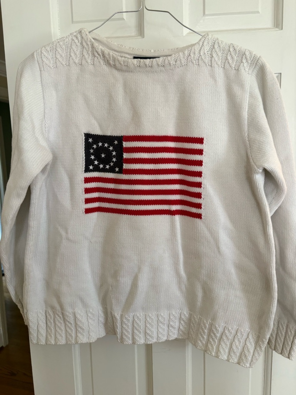 Classic American Flag Sweater, Preppy Vintage
